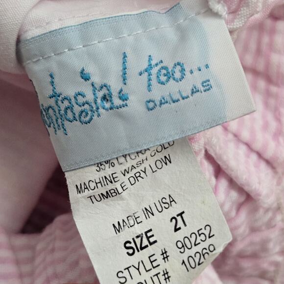 Funtasia Too Ice Cream Cone Seersucker Swimsuit 2T - Picture 5 of 6